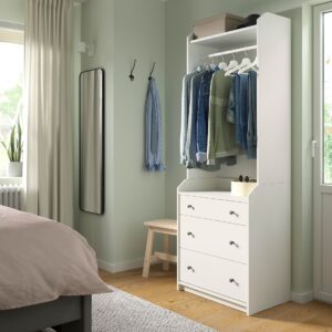 Open wardrobe with 3 drawers 