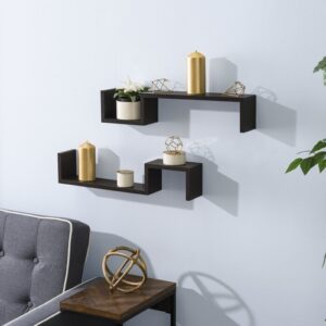 Black Floating Shelves-Tafasil Art-S2